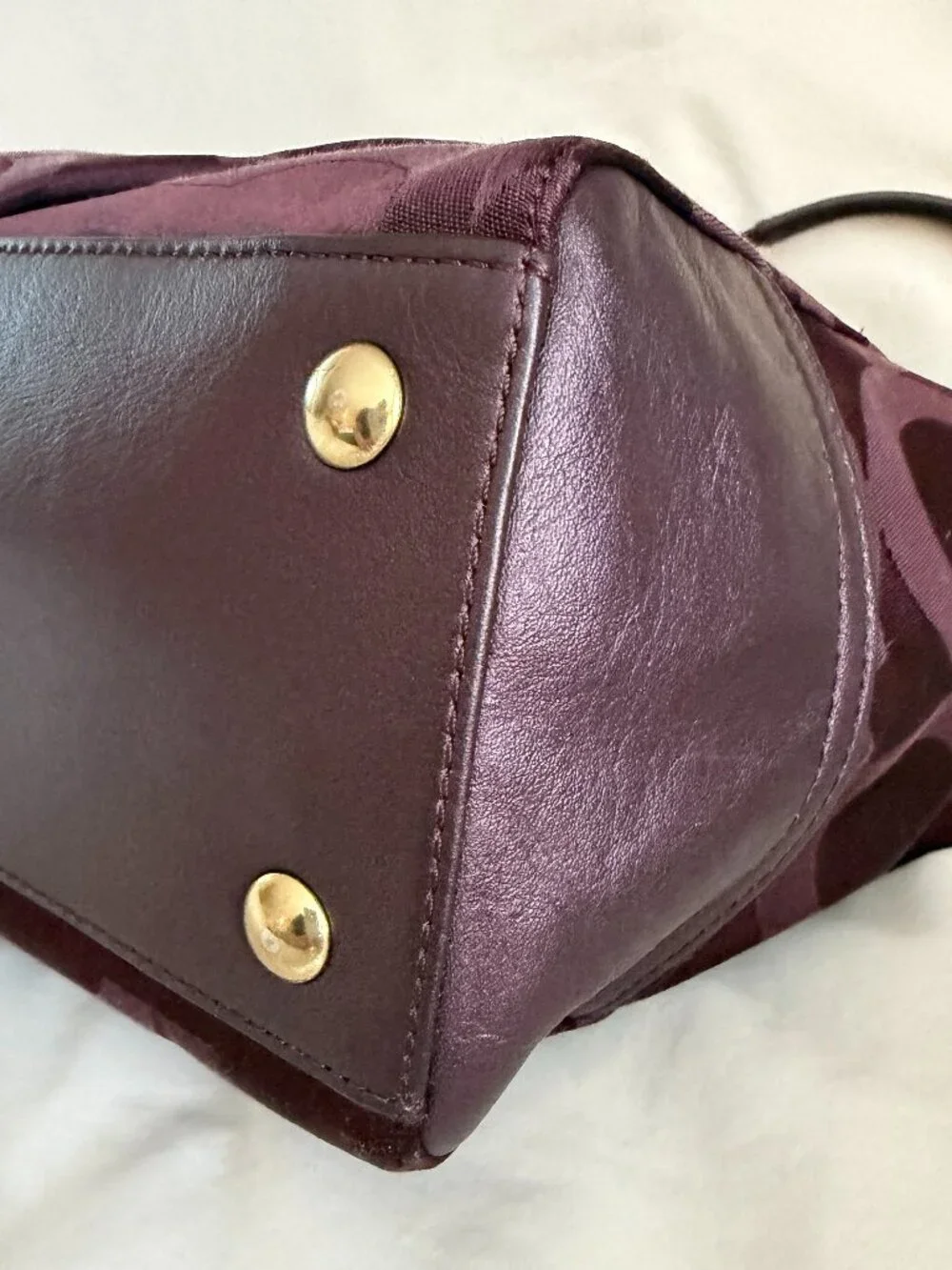 Coach Taylor Op Art Alexis Eggplant Purple Women's Bag G1369-F25501